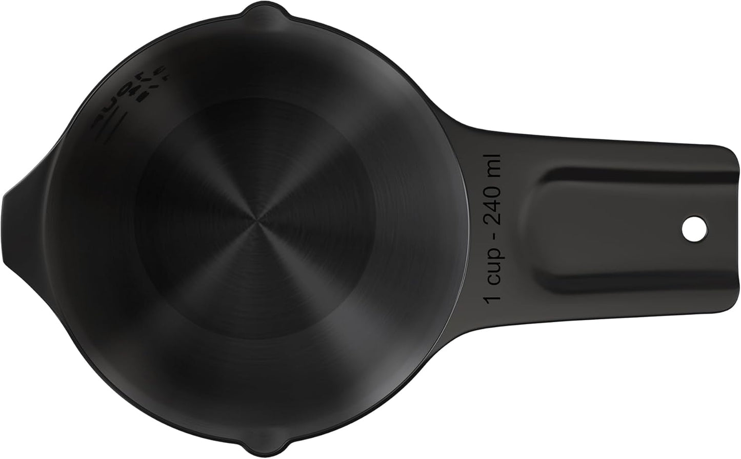 Color Up 2 Cup Measuring Cup, 480ml Stainless Steel Metal, Easy-Pour Spouts, Engraved Markings, Flat Base, Dishwasher Safe, for Dry and Liquid Ingredients