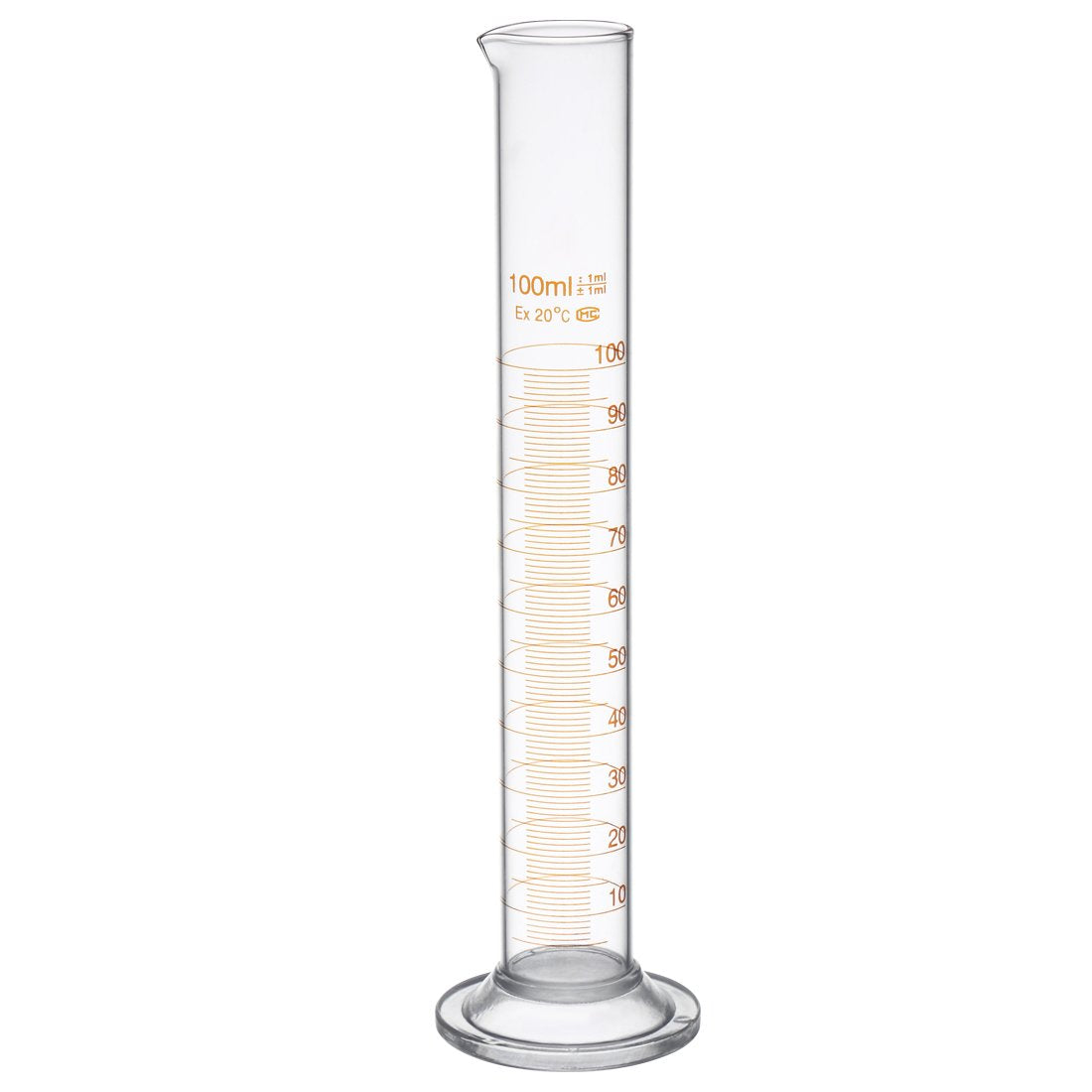 100 mL Glass Graduated Cylinder Measuring Single Metric Scale 2 Pcs with Brush (Pack of 2) … (100ml-2)