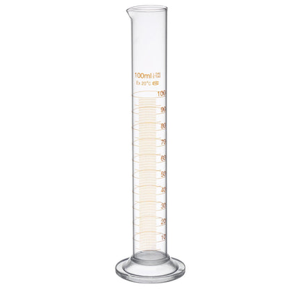 100 mL Glass Graduated Cylinder Measuring Single Metric Scale 2 Pcs with Brush (Pack of 2) … (100ml-2)