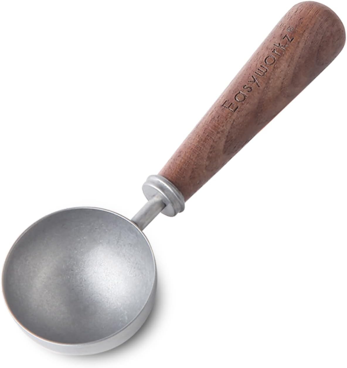 Easyworkz Retro Stainless Steel Coffee Spoon With Black Walnut Handle,10g - Measuring Spoon (Brushed gold)