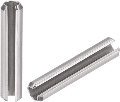 uxcell Slotted Spring Pin - M4 x 30mm 304 Stainless Steel Split Spring Roll Dowel Pins Plain Finish 20Pcs