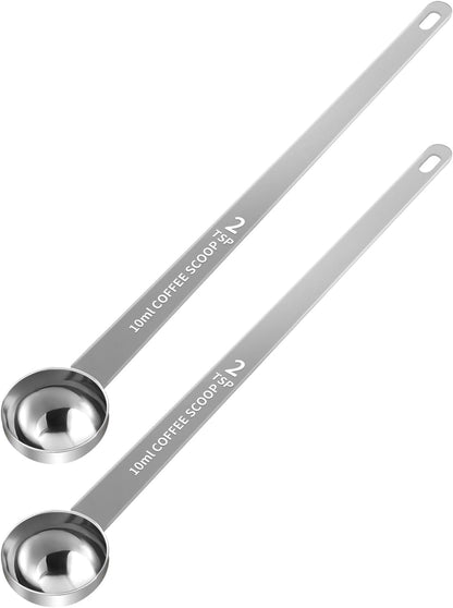 LEIFENY 1PCS 1 Teaspoon Coffee Scoop, 9" Long Handle Measuring Spoon, 1tsp (5 ml) Stainless Steel Scooper
