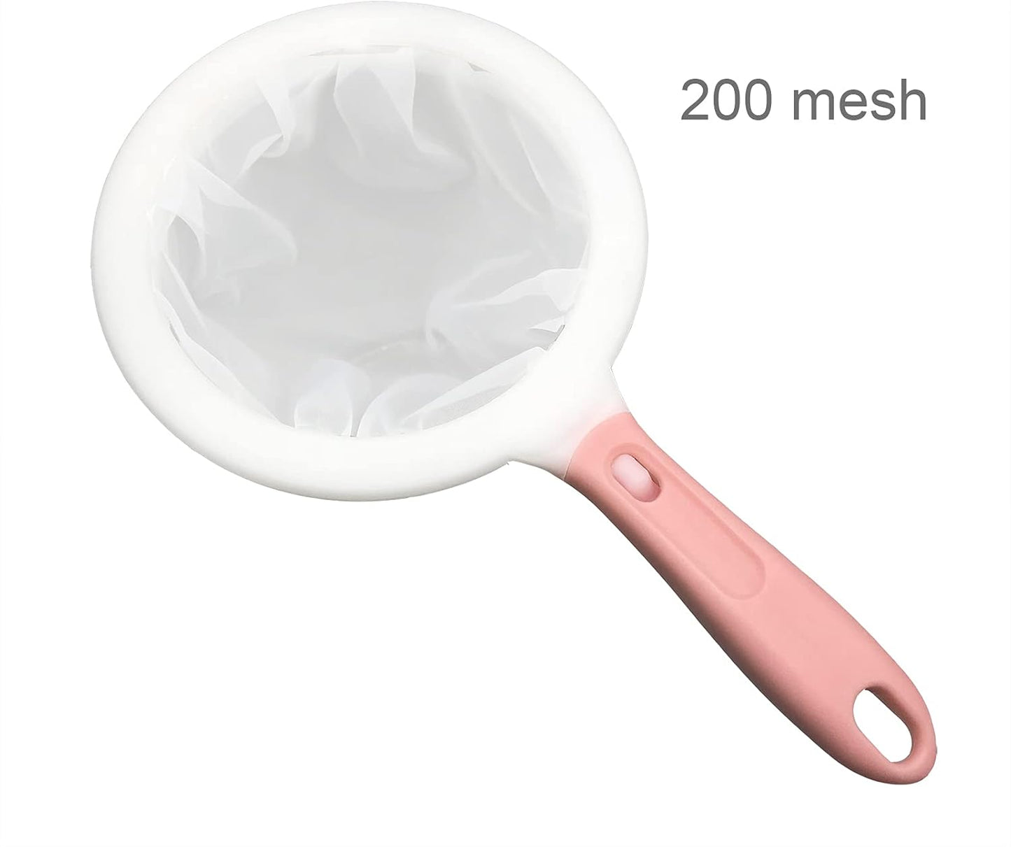 8.4in 80 Mesh Big Nylon Mesh Filter Ultra-Fine Sieve Sediments Strainer PP Frame for Straining Juice,Honey,Tea