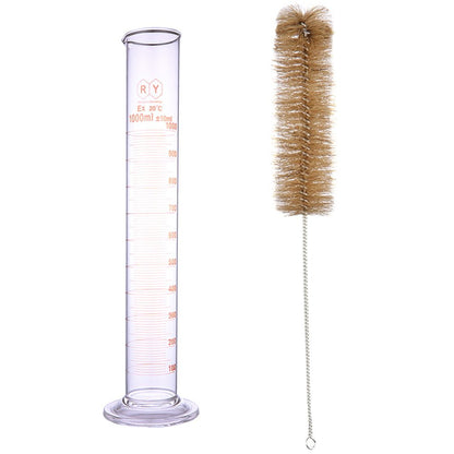 100 mL Glass Graduated Cylinder Measuring Single Metric Scale 2 Pcs with Brush (Pack of 2) … (100ml-2)