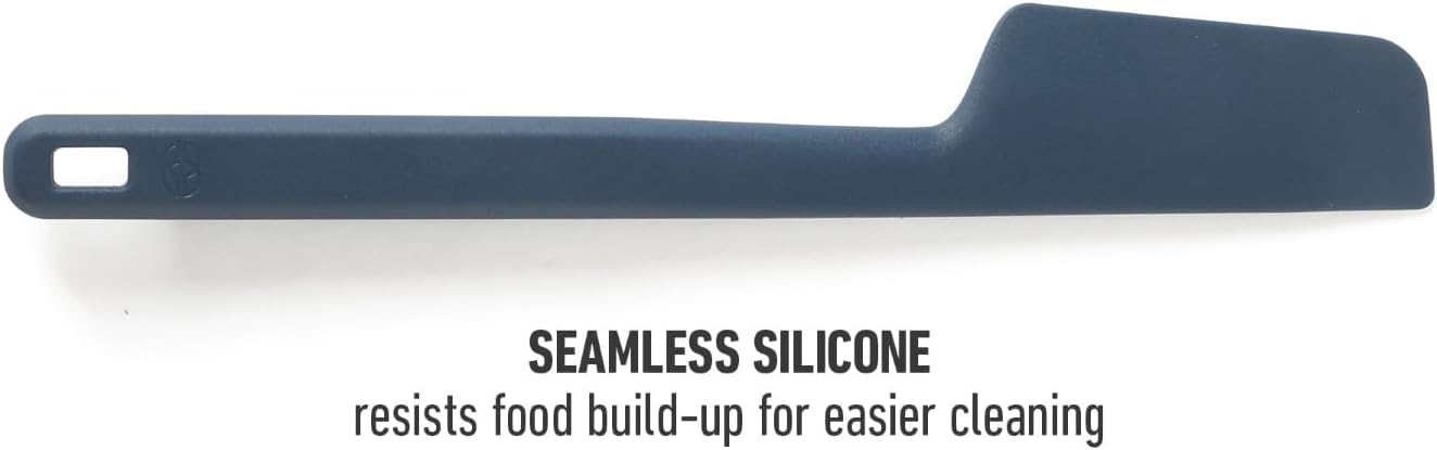 Calphalon Prime Scraper Set, 2-Piece Silicone Kitchen Scraper Set, Flexible Baking & Cooking Scrapers, Heat-Resistant Nonstick-Safe Tools with Ergonomic Handles, Navy