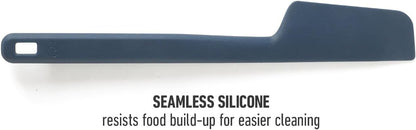 Calphalon Prime Scraper Set, 2-Piece Silicone Kitchen Scraper Set, Flexible Baking & Cooking Scrapers, Heat-Resistant Nonstick-Safe Tools with Ergonomic Handles, Navy