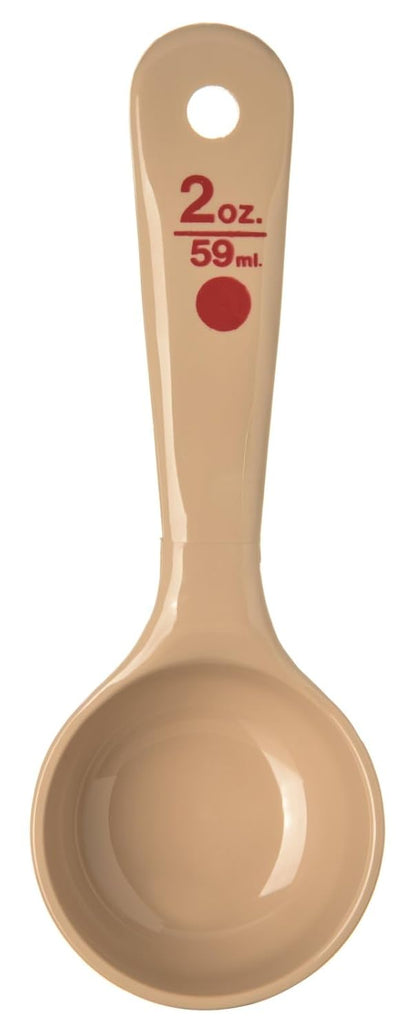Carlisle FoodService Products Short Handle Portion Control Spoon 4 Ounces Beige