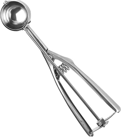Gold Ice Cream Scoop 304 Stainless Steel Cookie Scoops for Baking Melon Baller with Trigger 3 Sizes (Gold, S)