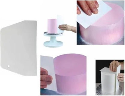 Dough Scraper Bowl Scraper Bread Cream Cake Pizza Cutter Bench Scraper Food Safety Flexible ABS Multi-Function Kitchen Scraper Tool for Dough, Pastry, Pizza, Bread Baking