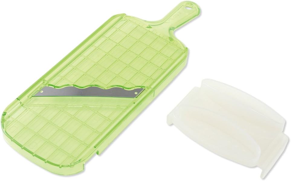 Arnest Handheld Mandoline Slicer for Kitchen, Wavy Blade Veggie Slicer - Comes with Safety Grip, Made in Japan