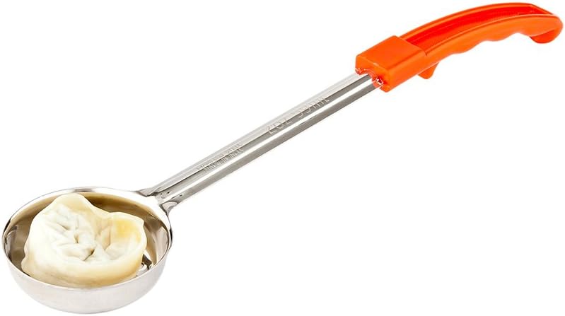 Restaurantware Met Lux 6 Ounce Portion Ladle 1 With Black Handle Portion Serving Spoon - Does Not Corrode Dishwashable Stainless Steel Portion Control Serving Utensil Multipurpose