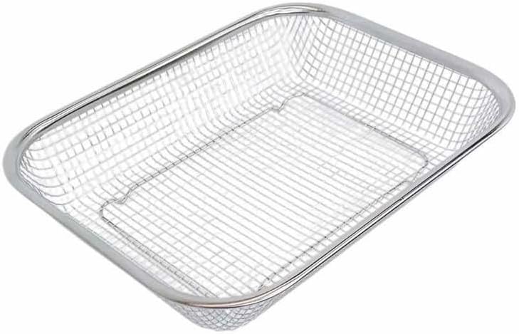 Prolinemax 11-1/2" x 8-1/2" Stainless Steel Rectangle Colander Wire Basket Fruit Vegetable Strainer