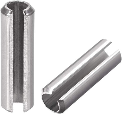 uxcell Slotted Spring Pin - M4 x 30mm 304 Stainless Steel Split Spring Roll Dowel Pins Plain Finish 20Pcs