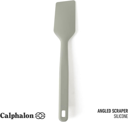 Calphalon Prime Scraper Set, 2-Piece Silicone Kitchen Scraper Set, Flexible Baking & Cooking Scrapers, Heat-Resistant Nonstick-Safe Tools with Ergonomic Handles, Navy