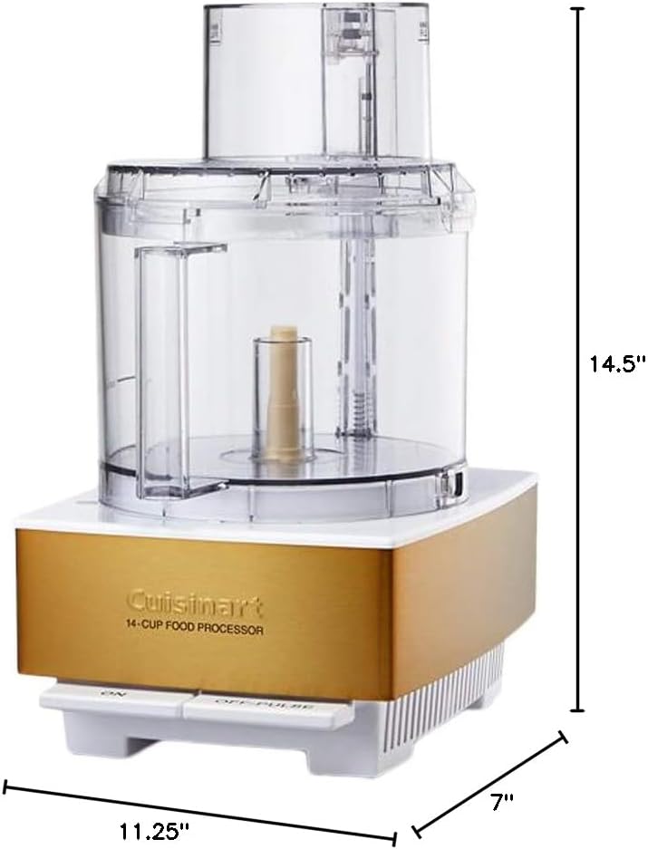 Cuisinart 7-Cup Pro Classic Food Processor, 600-Watt Motor, Vegetable Chopper & Blender for Mincing, Dicing, Shredding, Puree & Kneading Dough, DLC-10SYP1, White