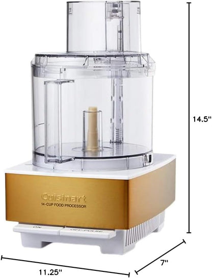 Cuisinart 7-Cup Pro Classic Food Processor, 600-Watt Motor, Vegetable Chopper & Blender for Mincing, Dicing, Shredding, Puree & Kneading Dough, DLC-10SYP1, White