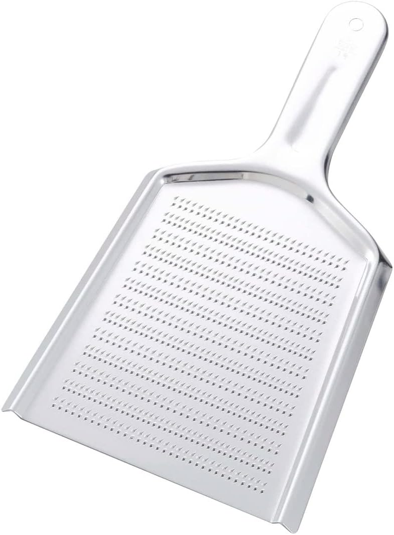 TIKUSAN Japanese Grater Oroshigane Slicer Stainless Steel Made in Japan for Radish Garlic Ginger Fruits Root Vegetables (4.1"x8.5")