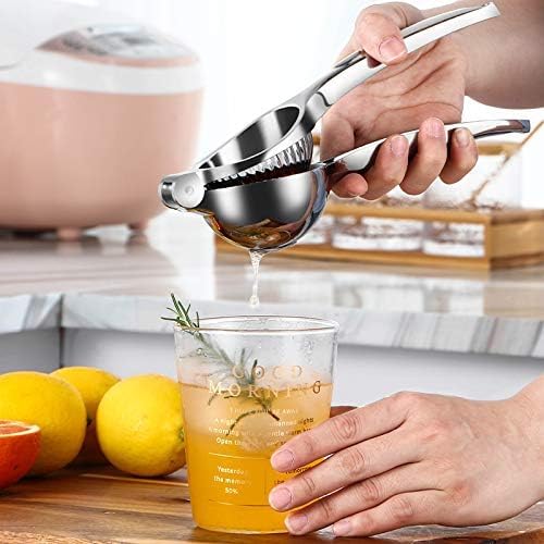 Lemon Squeezer Manual Juicer Citrus Handheld Press: Large Lime Squeezer Bar Tool for Citrus Lemon Lime, Heavy Duty Metal Lemon Clip Kitchen Tools Easy to Clean