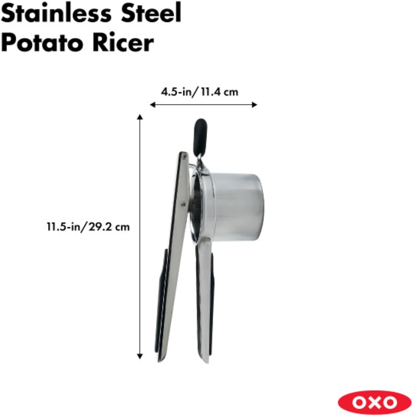 OXO Good Grips Stainless Steel Potato Ricer and OXO Good Grips Large Salad Spinner - 6.22 Qt., White