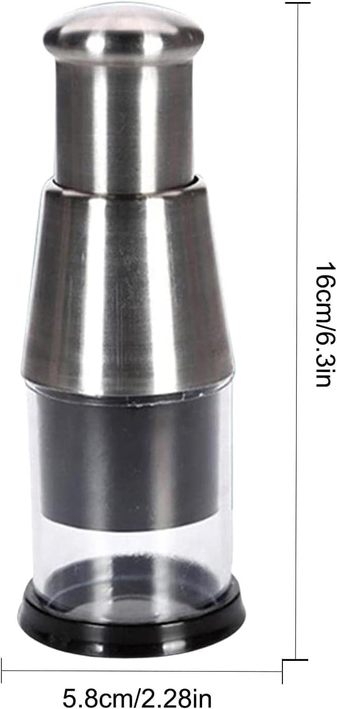 Silver Pressed Garlic Chopper - Multi-Functional Manual Garlic Press and Masher, Stainless Steel 304 Multi-Purpose Kitchen Aid