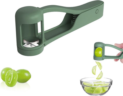 Grape Cutter,Stainless Steel Blades Quarter Grape Slicer with 4 Pieces,Grape Cutter for Toddlers Vegetable Fruit Salad,Slicer Kitchen Tomato Cherry Strawberry Cutter