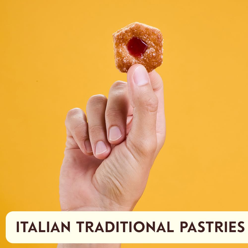 Tesoro Raspberry Filling by Pasticceria Matilde Vicenzi, Raspberry Cream Filled Puff Pastry Patisserie, Kosher Dairy, Made in Italy, 3.17oz (90g), 4-Pack