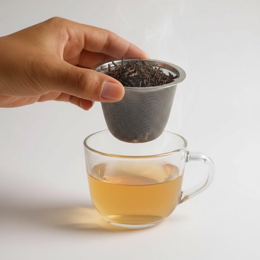 Japanese Fine Mesh Tea Sifter – Stainless Steel Tea Strainer for Matcha & Loose Leaf Tea -Made in Japan (Hammered Handle)