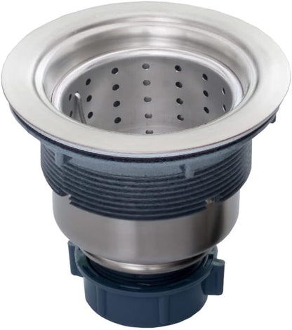 Miseno MNOSTR61 Universal Kitchen Sink Drain with Removable Colander Strainer - Stainless Steel
