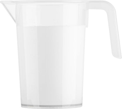 Restaurantware Measuring Cup, 8 Ounce Pack of 1 Conical Spout Liquid Scaling Vessel Embossed Ml and Oz Graduations, Clear Plastic Measuring Cup with Handle, For Cooking Baking For Oil Flour