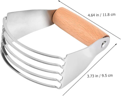 Stainless Steel Dough Cutter Pastry Blender Manual Baking Tool for Dough Pastry and Cold Butter Mixing Kitchen Utensil for Flaky Texture Baking