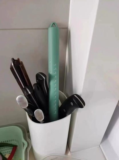 Small stainless Steel Inner Core Silicone Rolling Pin Non-stick Dough Roller (Green)