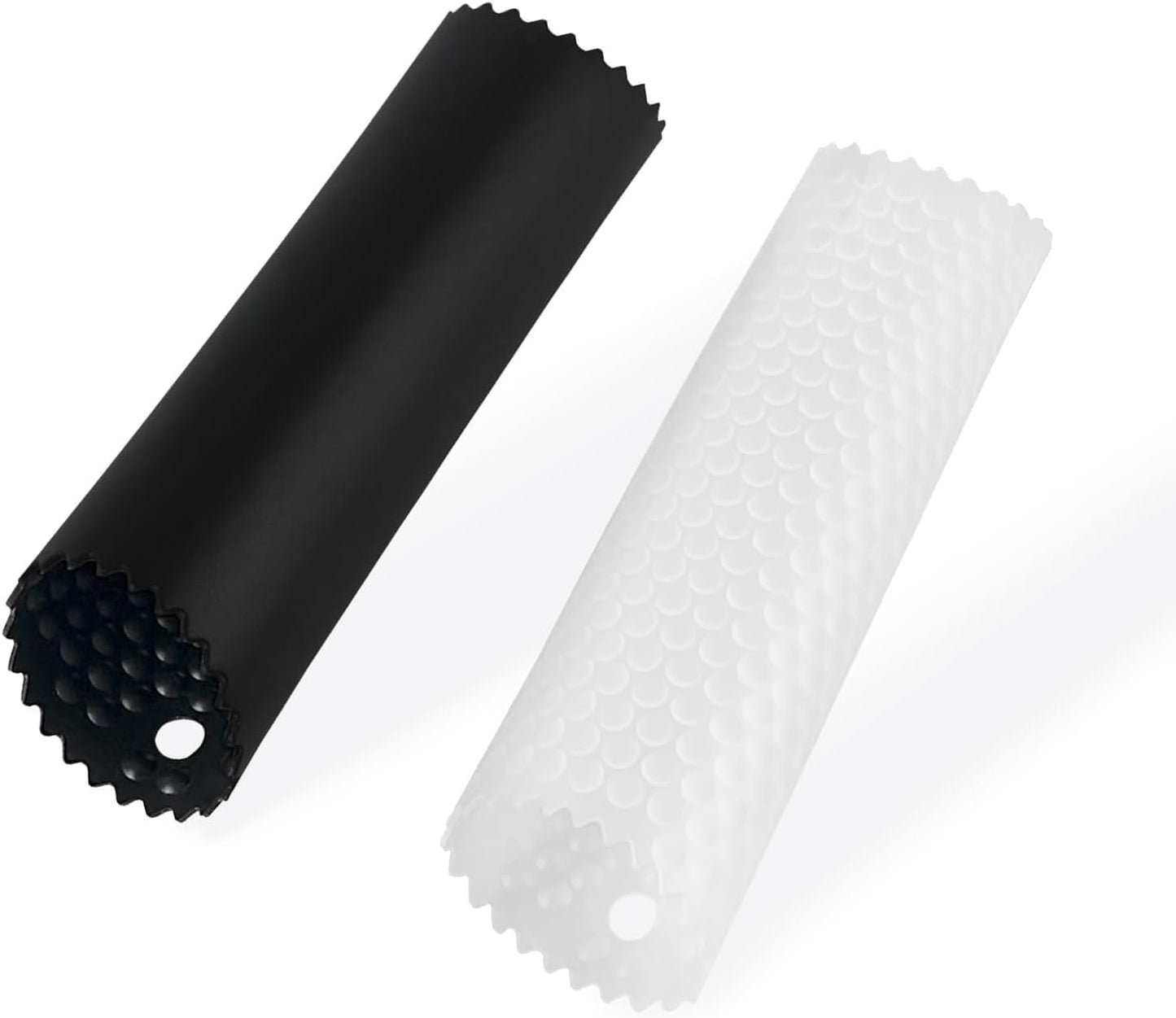 2 Pack Silicone Garlic Peeler Roller, 5.7 Inch Garlic Skin Remover Tube for Easy Garlic Peeling Kitchen Tool Black & Transparent