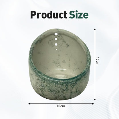Pottery Herb Stripper Bowl, 2025 New Handmade Ceramic Herb Stripper Different Round Hole Sizes, Suitable for Peeling Off The Leafy of Cilantro, Rosemary etc (Style B)