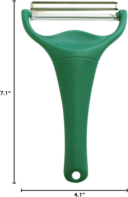 Nonoji MAX Cabbage Peeler and Shredder with Non-Slip Handle, Julienne, 2 Sharp Blades for Vegetable Peeling, Kitchen, Dark Green