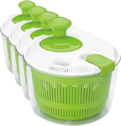 Cuisinart Large Spin Stop Salad Spinner- Wash, Spin & Dry Salad Greens, Fruits & Vegetables, 5qt, CTG-00-SAS1