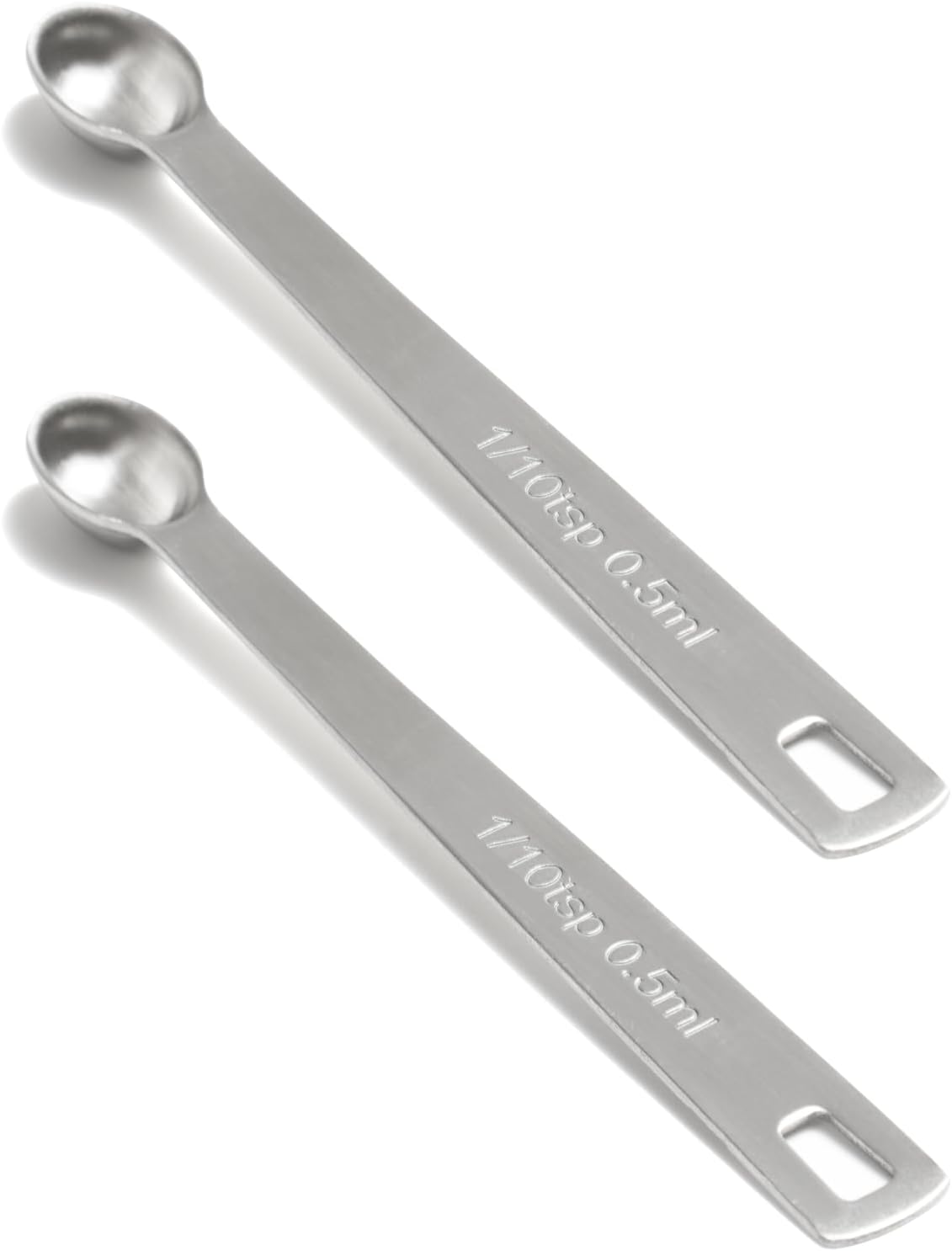 2PCS 1/8 Teaspoon(1/8tsp, 0.625 ml, Dash) Single Tiny Measuring Spoon, Small Individual Stainless Steel Measure Spoons Only