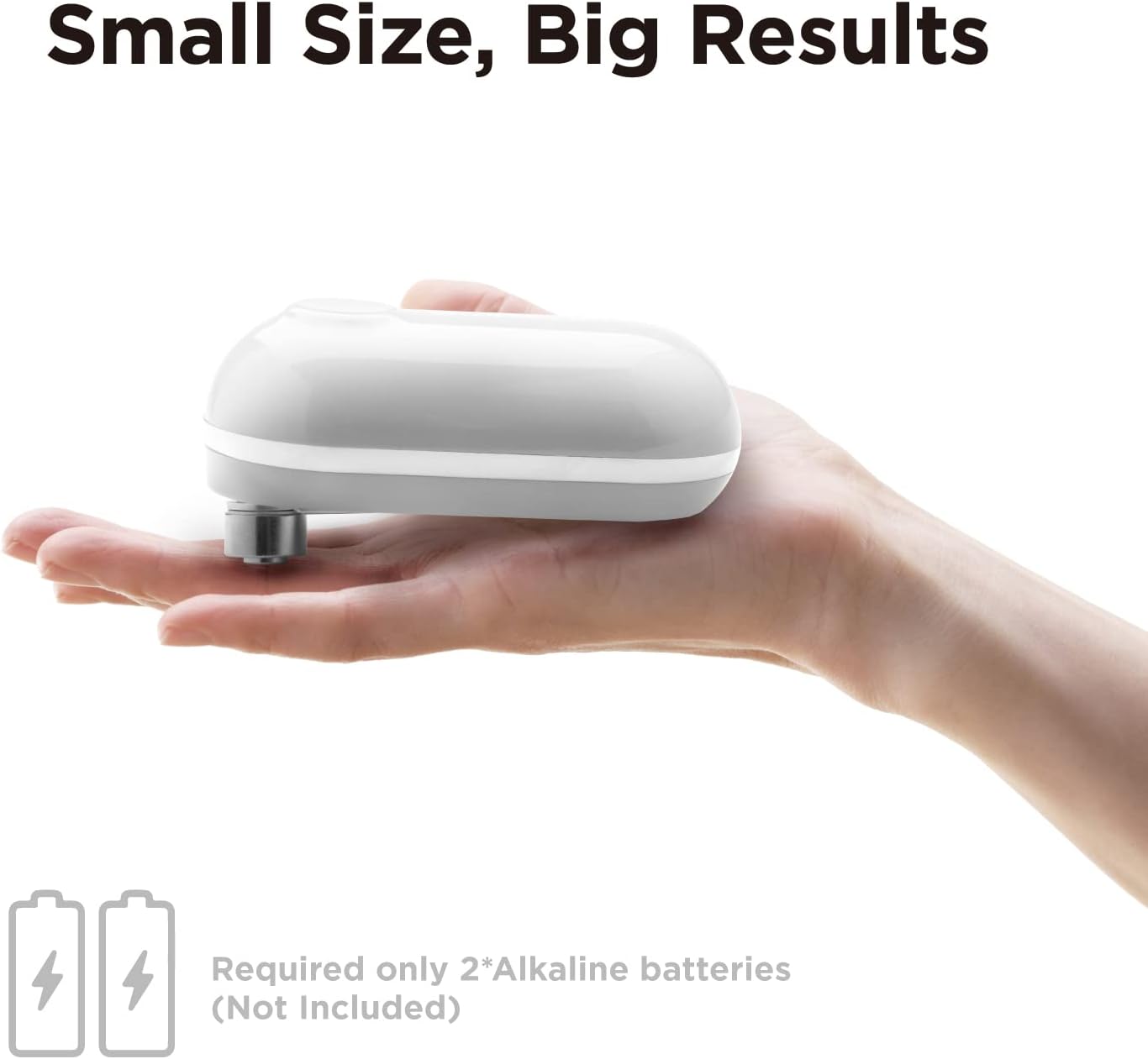 Kitchen Mama Mini Electric Can Opener Smooth Edge: Opens Can with One Press - Ultra-Compact, Hands-Free, Safe, Cordless, Seniors with Arthritis, Automatic, Battery Operated Appliances (Orange)