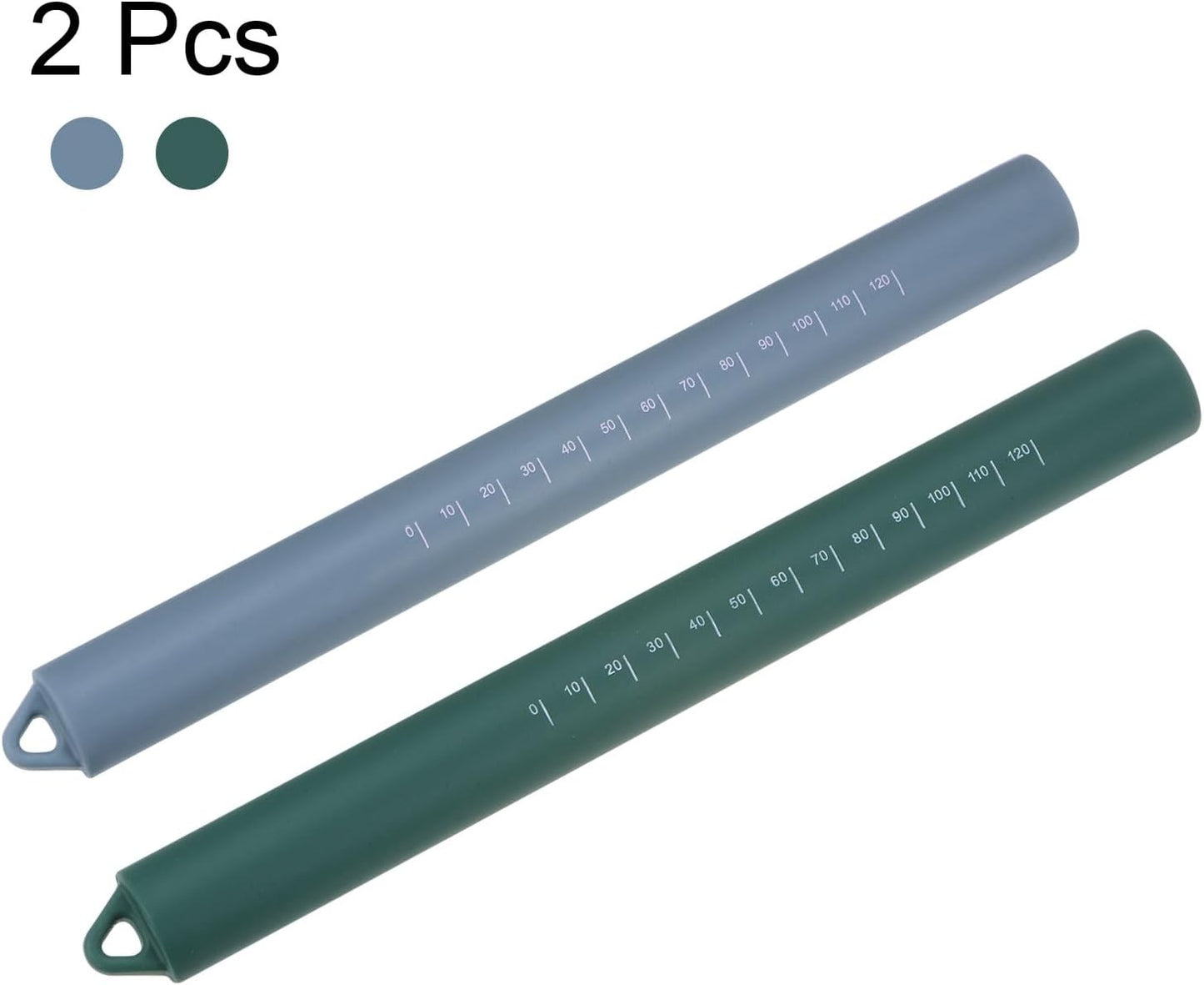 HARFINGTON Silicone Rolling Pin 10" Silicone Surface Non-Stick Stainless Steel Inner Core Dough Roller Kitchen Roller for Baking Pastry Pizza Fondant Bread, Green