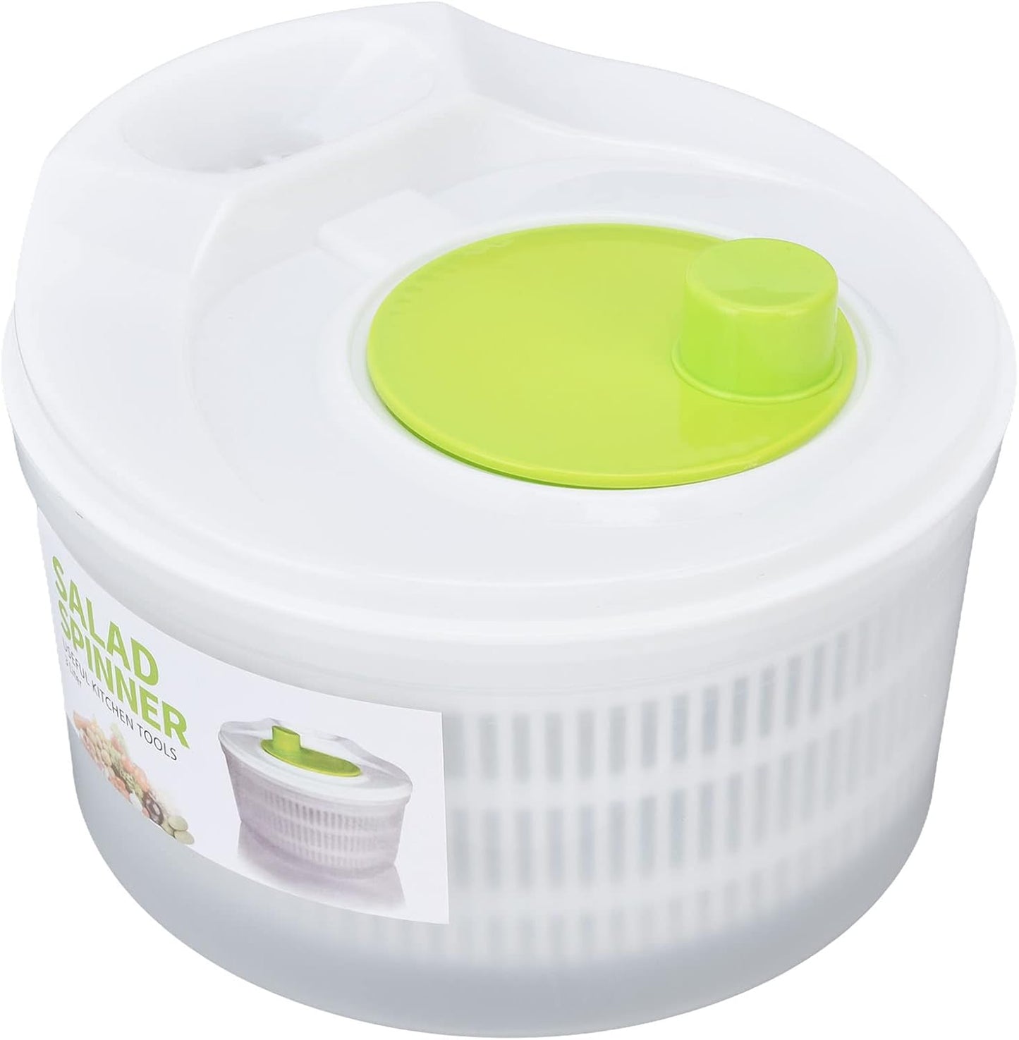 Large Salad Spinner with Drain, Salad Drainer Multifunction 3L Vegetable Dryer with Bowl and Colander for Cooking