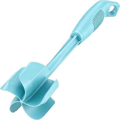Ourokhome Meat Chopper and Potato Masher, Heat Resistant Nylon Ground Beef Smasher for Hamburger, 5 Curved Blades Nonstick Mixer & Stirrer, Practical Kitchen Gadgets, Black