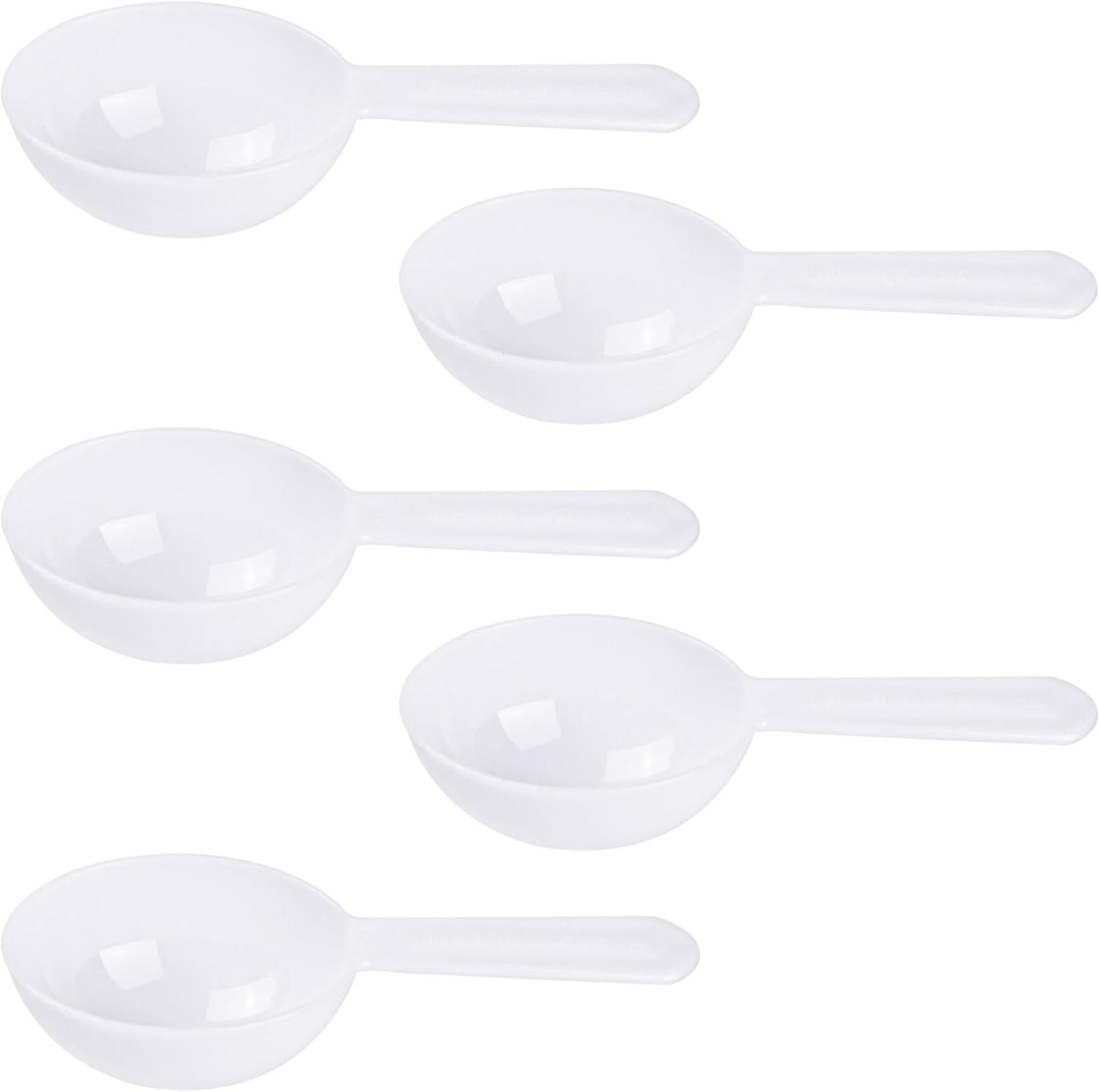 AUEAR, 5 Pack Tablespoon Coffee Scoop Plastic Measuring for Milk Powder Fruit Seed Spices