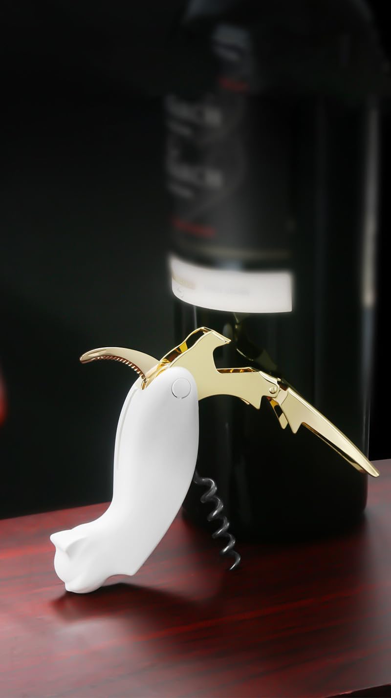 Unique Fish Corkscrew, Professional Waiters Corkscrew Wine Key Bottle Opener,Manual Wine Key for Servers, Waiters, Bartenders and Home Use