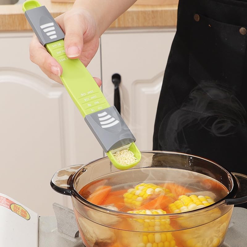 Adjustable Measuring Spoons,Measures Dry and Liquid Ingredients for Baking,Cooking,Powde,Eight-speed Double-ended Graduated Spoon