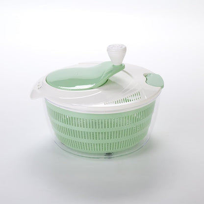 4.2L Salad Spinner for kitchen.Efficient Lettuce Spinner with Dual Drainage Holes for Quick Drying.BPA-free Green Salad dryer for Washing, Spinning Greens, Fruits, and Vegetables.