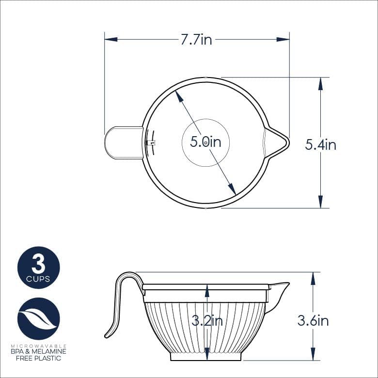 Nordic Ware Better Batter Bowl, White, 10 Cups