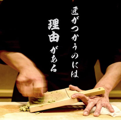 Wasabi Ginger Japanease Grater Chojiro Medium Convenient Brush Set, Gift Box