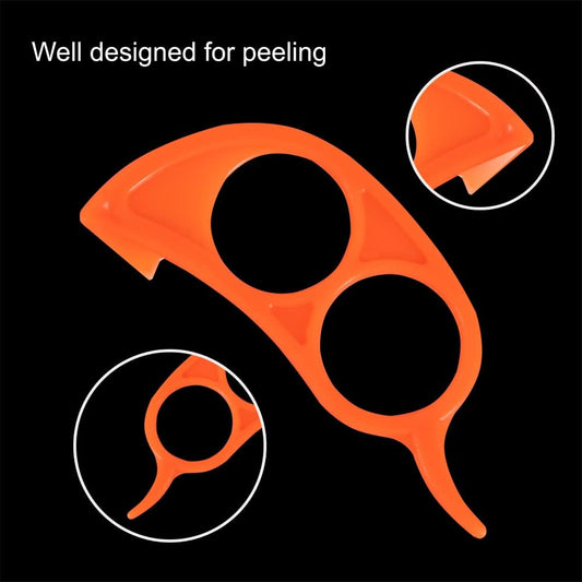 Soft Home Premium Plastic Orange Peeler Lemon Citrus Peel Cutter Vegetable Slicer Fruit Tools (Long Handle Type Orange 4 Pack; Mouse Type orange 2 Pack)
