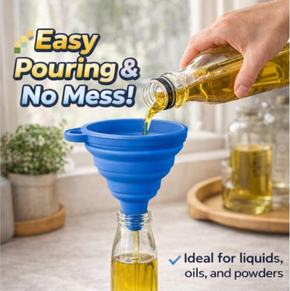 3PCS Kitchen Funnels Set,Stainless Metal Funnel for Filling Bottles - Tiny Small Medium Large for Essential Oils,Spice, Cooking,Powder,Flask，Perfume,Dry Ingredients Powde (Silver)
