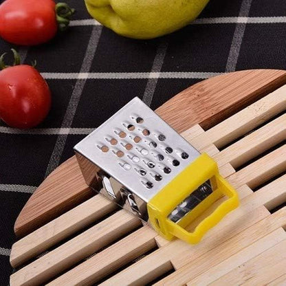 Mini Garlic Grater, Stainless Steel Cheese Ginger Vegetable Spices Small Grater for Kitchen, Black (Black)