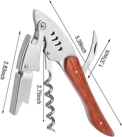 Unique Fish Corkscrew, Professional Waiters Corkscrew Wine Key Bottle Opener,Manual Wine Key for Servers, Waiters, Bartenders and Home Use